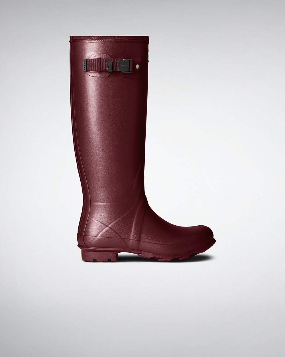 Bottes Hautes de Pluie Hunter Norris Field Neoprene Lined Femme Violette Rouge KUZBTEN-68